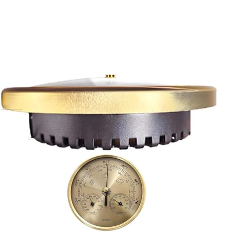 Luchtdruk Barometer - Vochttemperatuur Sensor - Weer Monitoren - Hoge Contrast Wijzerplaat - 13 cm - Zilver