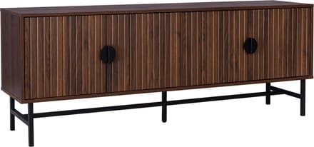 sweeek - Tv-meubel, gegroefd houtkleurig decor, bazalt