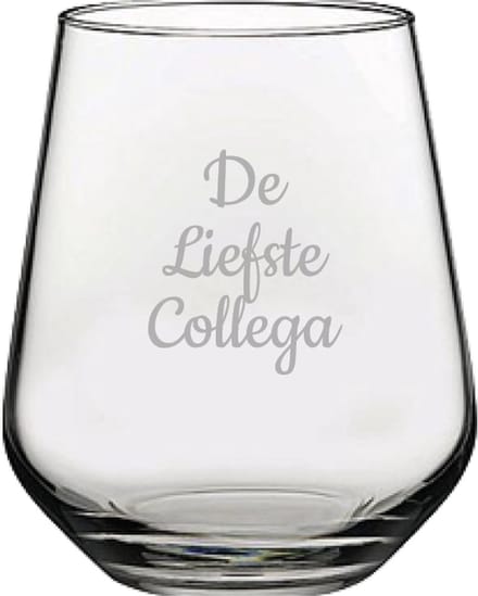 Gegraveerde Drinkglas 42,5cl De Liefste Collega