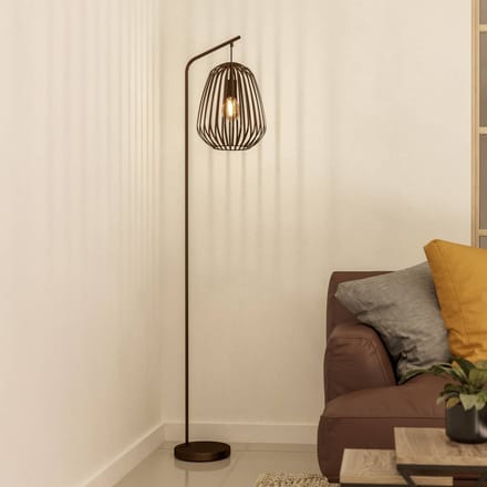 EGLO Vloerlamp Espinal, geborsteld brons, hoogte 170 cm, metaal E27