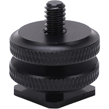 Adaptateur de fixation pour sabot de flash à double écrou 1/4  pour appareil photo gray