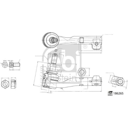 Spoorstangeinde FEBI BILSTEIN 186265
