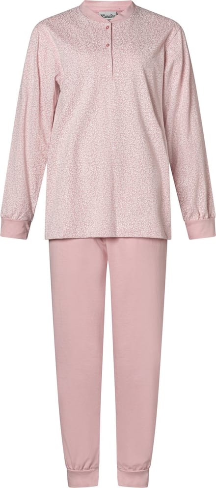 Lunatex dames pyjama - maat XXL - Porto spring flower - oudroze