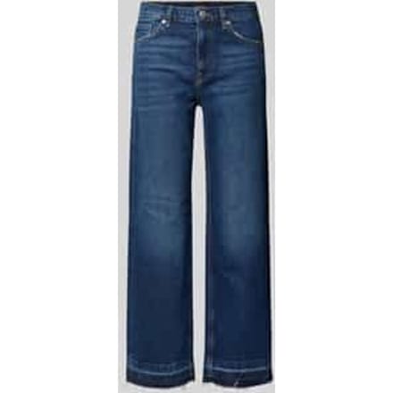 Jeans in verkorte pasvorm met franjes