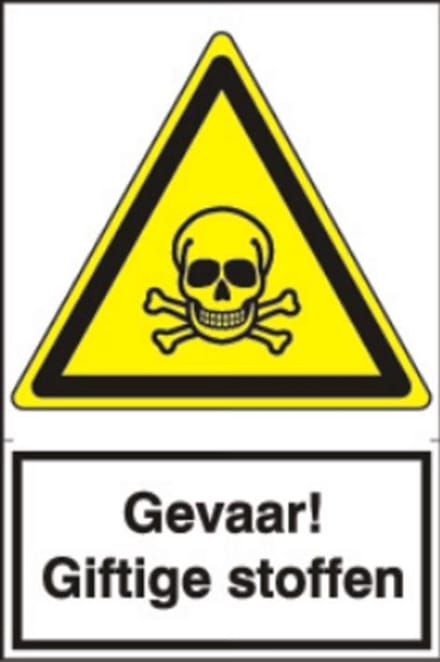 Artelli Sticker Gevaar! giftige stoffen (Prijs per stuk)