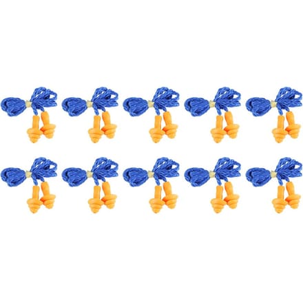 10pcs Christmas Trees shape Thermoplastic Rubber Ear Plugs Sleep Work Noise Reduction with Wire blue
