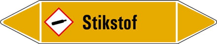 Stikstof leidingmarkering op vel 252 x 52 mm - 3 per vel