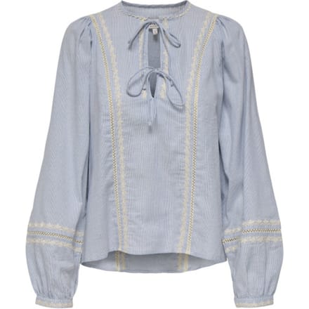 ONLY - ONLMONICA ANE LS EMB TOP WVN Dames Top
