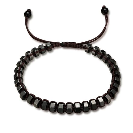 Twice As Nice Armband in edelstaal, vierkante elementen Zilverkleurig 19cm+5cm