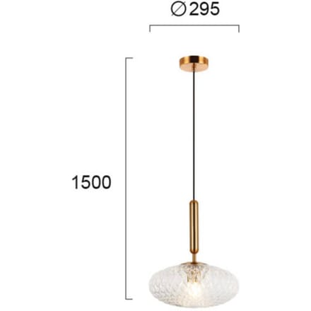 Viokef Hanglamp Ester van glas, transparant