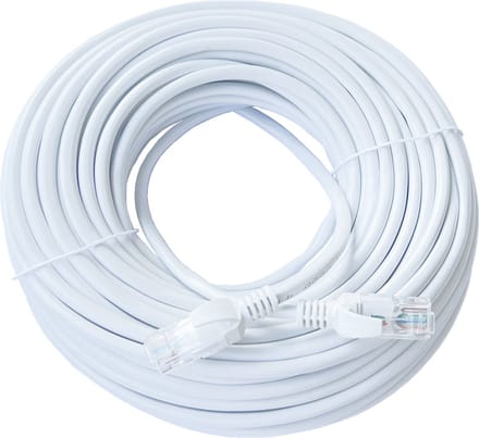 ValeDelucs Internetkabel 50 meter - CAT5e UTP Ethernet kabel RJ45 - Patchkabel LAN Cable Netwerkkabel - Wit