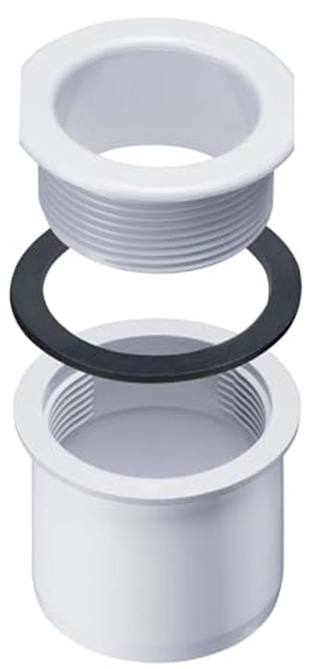 Schroefverbindingsgoot voor regenpijp 83/75mm wit