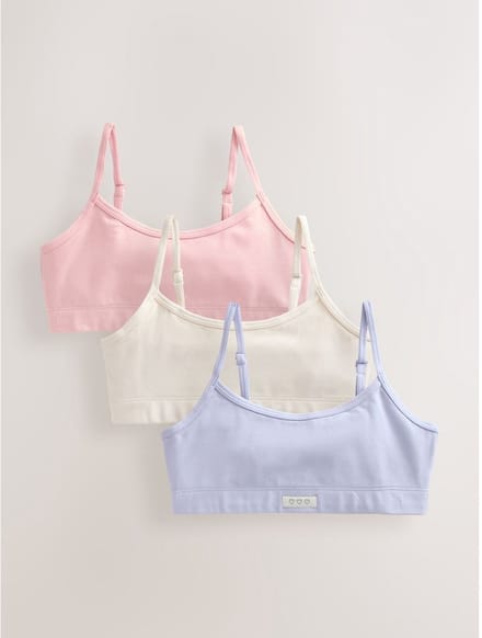Next - Meisjes - Zachte crop top met bandjes - Crème