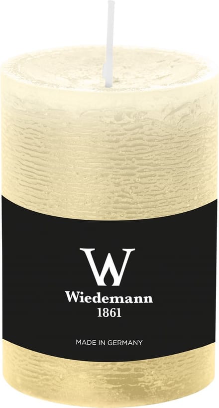 Wiedemann Cilinderkaars/stompkaars - rustieke kaars - creme wit - 7 x 10 cm - 43 branduren