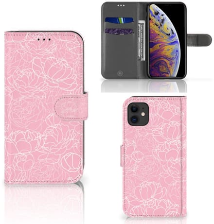 Apple iPhone 11 Hoesje White Flowers