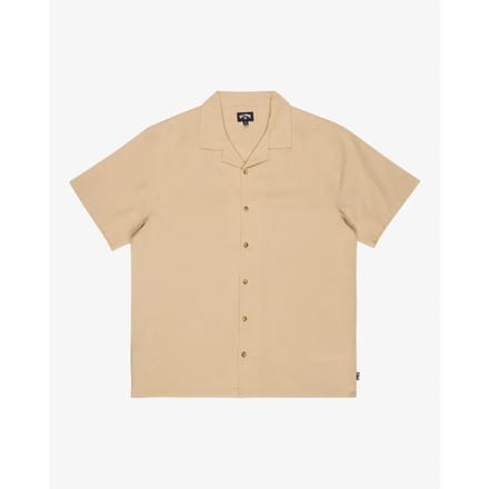 Billabong Vacay Linen Overhemd Met Korte Mouwen Beige M Man