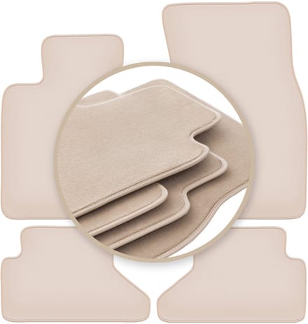 PREMIUM beige vloermatten voor: BMW 6 E63 coupé 2003-2010