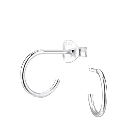 Joy|S - Zilveren basic oorringen - stud - 10 mm