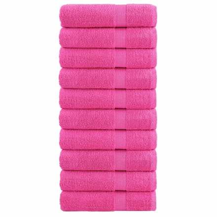 vidaXL - Handdoeken - SOLUND - 10 - st - 600 - g/m² - 50x100 - cm - roze