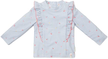 Zwemshirt lange mouw - Blauw - Sunny Flowers-62/68