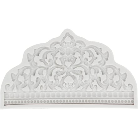 Kroon Fondant Vorm Groot Kroon Ontwerp Grijs Voedselkwaliteit Herbruikbare Siliconen Hoge Temperatuur Bestendig white