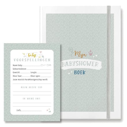 Maan Amsterdam Babyshower boek - inclusief 30 babyshower invulkaarten om in te plakken