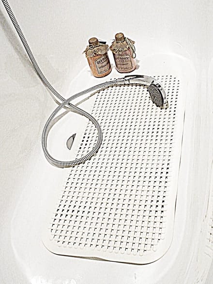 Papillon antislip badmat noppen Wit - 72x35 cm pvc