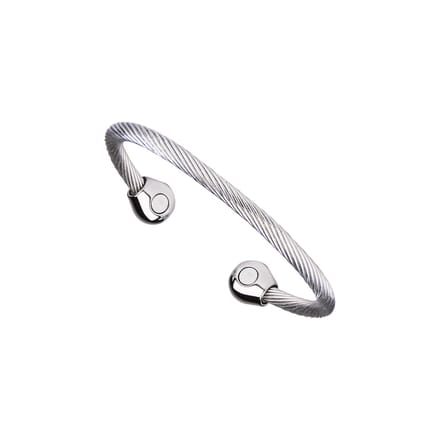 Magneet Armband Twist zilverkleurig Magnetic-S/M