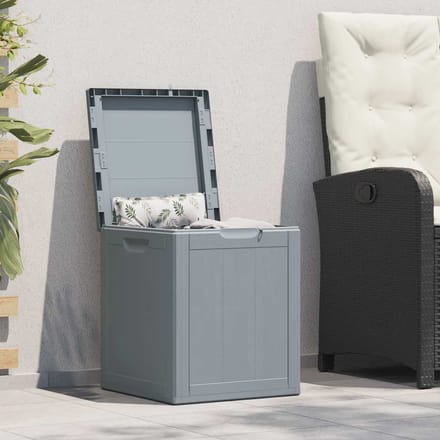 Tuinberging 90 L Grijs PP met Houtachtige Afwerking