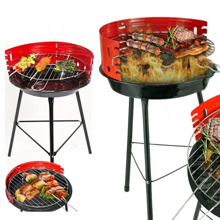 Draagbare Houtskool BBQ Grill 36cm - Compact & Ideaal voor Buiten
