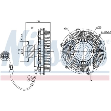 Koppeling, radiatorventilator NISSENS 86164