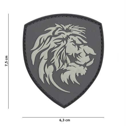 101 Inc Embleem 3D Pvc Nederlandse Leeuw Grijs  1096