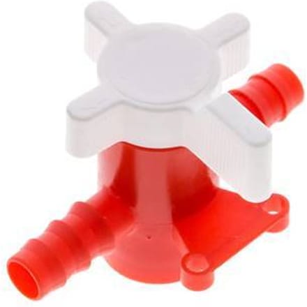 PE 2-Weg Kogelkraan 10 mm Slangpilaar
