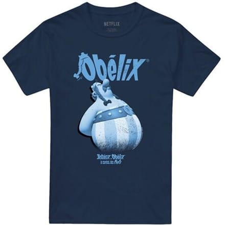 Asterix T-shirt - Obelix Blue Grump - S tot XXL - voor Mannen - navy