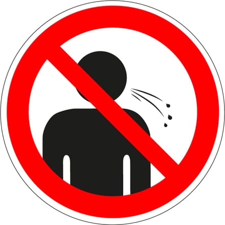 Verboden te spugen sticker 100 mm