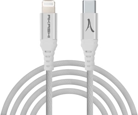 Akashi, USB-C naar Lightning kabel MFI-gecertificeerde oplaadsynchronisatie, Wit