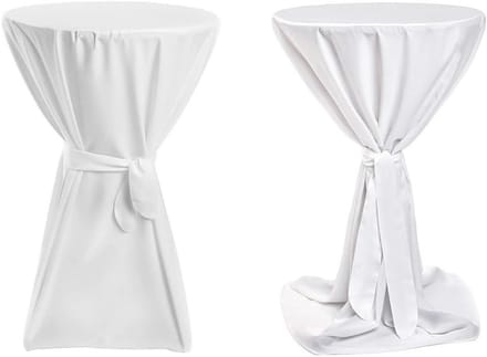 Premium Statafelhoezen voor Bistrotafels en Bartafels - Tafelbekleding Wit Ø 70cm