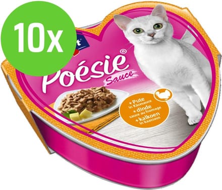 10x Vitakraft Poésie kalkoen & kaas sauce, 85 gram