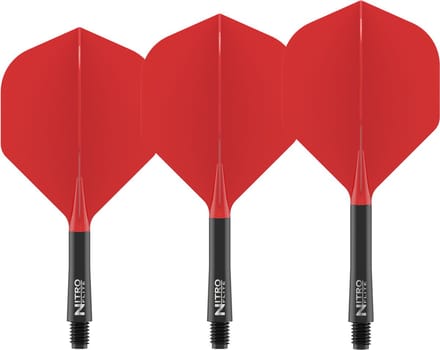 Red Dragon Nitro Flite System Black Red NO2 - Dart Flights