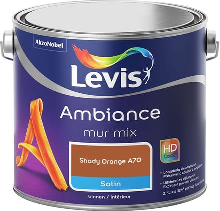 Levis - Ambiance Mur Satin Mix - Shady Orange A70 - Mengverf - 2,5 L