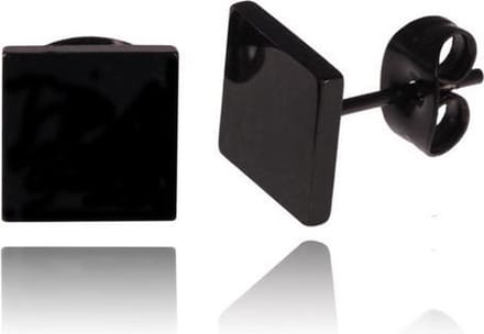 Zwarte Stud oorbellen LGT Jewels 4mm