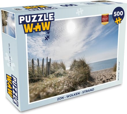 Puzzel Zon - Wolken - Strand - Legpuzzel - Puzzel 500 stukjes