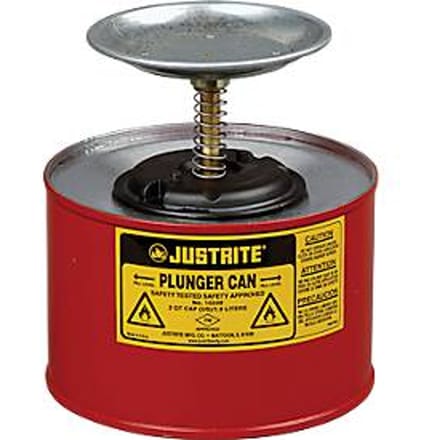 Plunjerkan van plaatstaal PREMIUM Line, rood, ø 185 x H 187 mm, 2 l