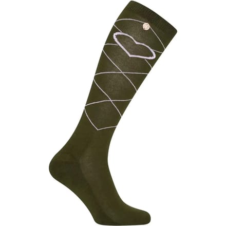 Paardrijsokken Imperial Riding Heart Dark Olive 35-38