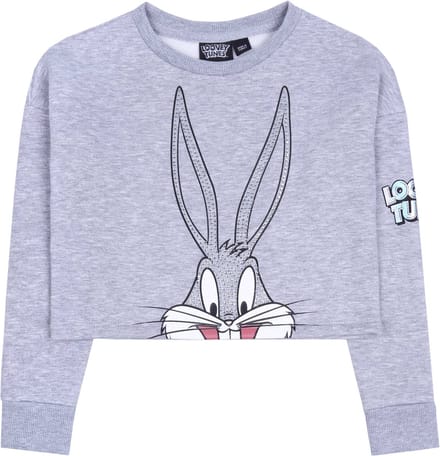 Grijs kort sweatshirt met zirkonia Bugs Bunny