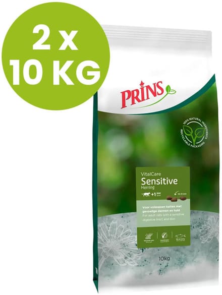 Prins VitalCare Sensitive - Kattenvoer - 2 x 10 KG