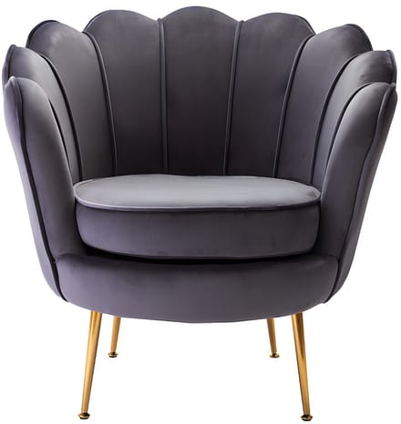Vente-unique Fauteuil van fluweel DANDELION - Antraciet - van Pascal Morabito