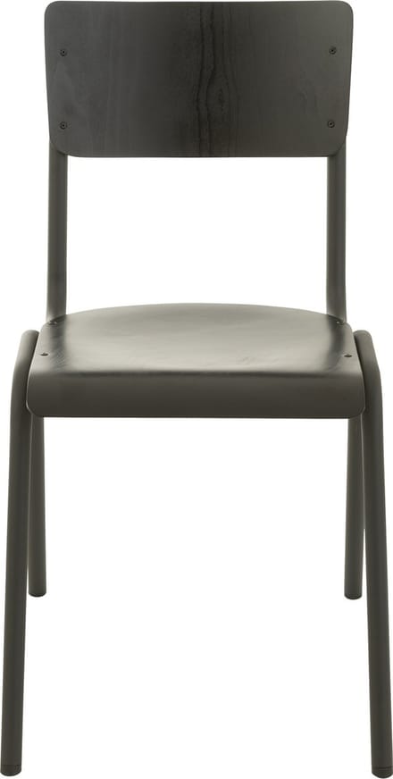 J-Line stoel - hout/metaal - zwart