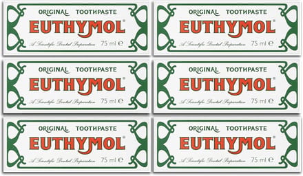 Euthymol tandpasta - 6 x 75 ml - Original tandpasta - Voordeelpakket