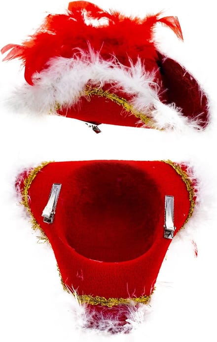 Mini dansmarietjes hoedje rood wit